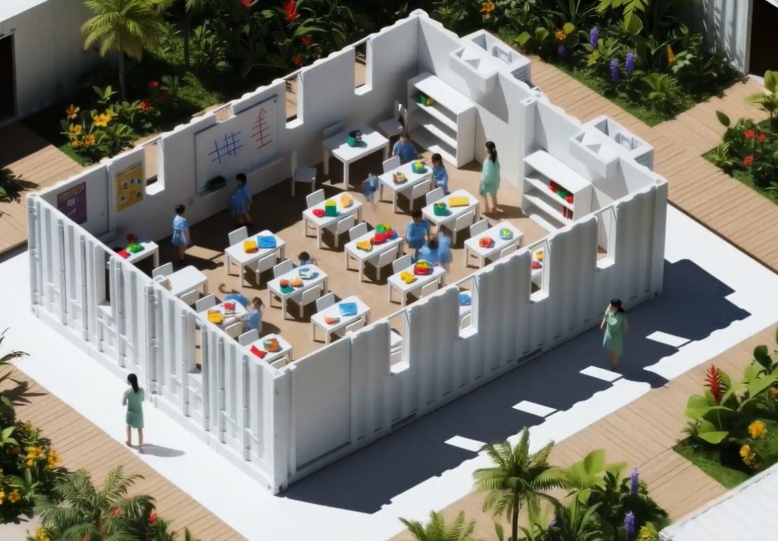 Classrooms deployed across Puerto Rico after natural disasters.